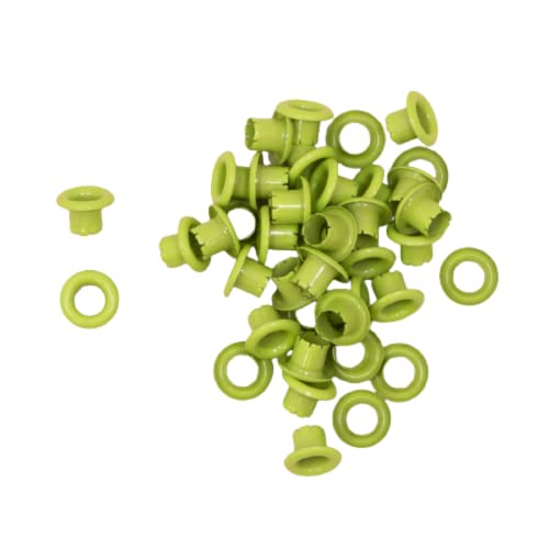Craftelier - Packung mit 40 einfachen Ösen Ideal für Kartenherstellung, Scrapbooking | Gültig für verschiedene Materialien | Größe Innendurchmesser 5 mm und Außendurchmesser 8 mm - Apfelgrün Craftelier - Packung mit 40 einfachen Ösen Ideal für Kartenherstellung, Scrapbooking | Gültig für verschiedene Materialien | Größe Innendurchmesser 5 mm und Außendurchmesser 8 mm - Apfelgrün von Craftelier