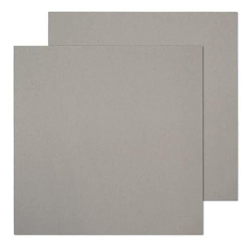 Craftelier - 5er-Set Chipboard | gepresste und kompakte Kartonfolien zum Binden von Album oder zur Herstellung von Boxen | säure- und igninfrei | Dicke 1,5 mm - Größe 30,5 x 30,5 cm | Farbe grau von Craftelier