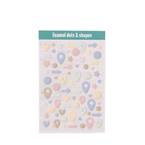 Craftelier - Enamel Dots and Shapes Vintage Pastell | Selbstklebende Mini-Sticker mit Perlglanz-Finish zum Verzieren von Scrapbooking- und Bastelprojekten | Enthält 72 Farbstücke Craftelier - Enamel Dots and Shapes Vintage Pastell | Selbstklebende Mini-Sticker mit Perlglanz-Finish zum Verzieren von Scrapbooking- und Bastelprojekten | Enthält 72 Farbstücke von Craftelier