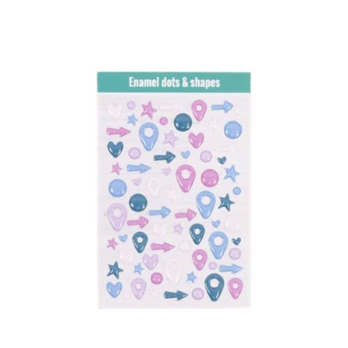 Craftelier - Enamel Dots and Shapes Winter | Selbstklebende Mini-Sticker mit Perlglanz-Finish zum Verzieren von Scrapbooking- und Bastelprojekten | Enthält 72 Farbstücke Craftelier - Enamel Dots and Shapes Winter | Selbstklebende Mini-Sticker mit Perlglanz-Finish zum Verzieren von Scrapbooking- und Bastelprojekten | Enthält 72 Farbstücke von Craftelier