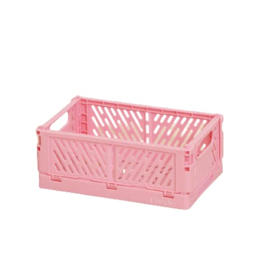 Craftelier - Faltbare Box zur Organisation und Aufbewahrung von Scrapbooking- und Bastelmaterialien | Stapelbares Design | Größe: Klein | Farbe: Rosa - Maße der offenen Box: 15 x 9,5 x 9,5 x 5,7 cm von Craftelier