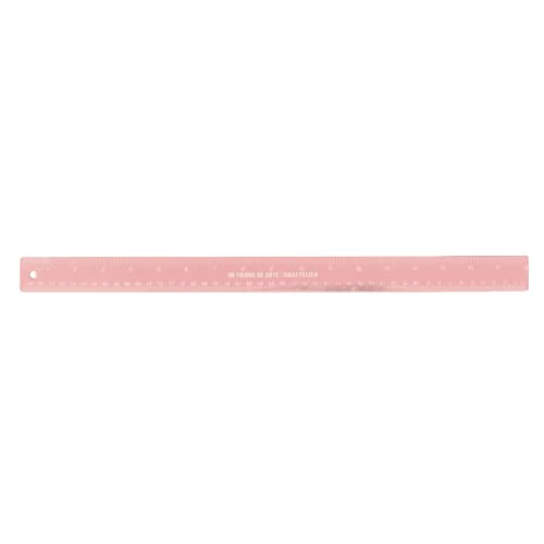 Craftelier - Metalllineal 45 cm (18") Farbe Rosa | Korkfuß - Zentimeter und Zoll von Craftelier