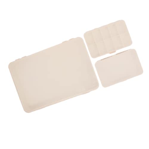 Craftelier - Set mit 3 Aufbewahrungs- und Organisationsboxen für Scrapbooking- und Bastelmaterial | Farbe Weiß - 2 Größen: Große Box 26,5 x 17,8 x 4,2 cm und kleine Box 14,6 x 9,1 x 3,2 cm von Craftelier