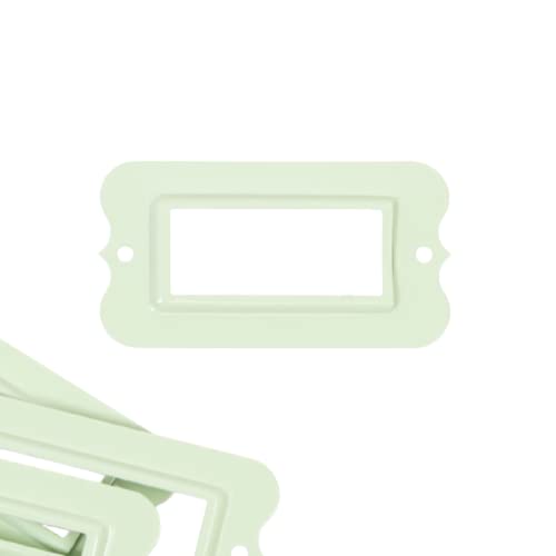 Craftelier - Set mit 4 Royal Metallic-Etikettenhalter zum Verzieren Ihrer Scrapbooking-Projekte und Beschriften von Alben, Planner, Notizbüchern oder Organisationsboxen | Größe 6,3 x 3,3 cm - Mintgrün von Craftelier
