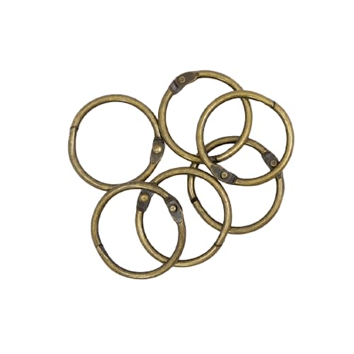 Craftelier - Set mit 6 Metallringen, ideal für Scrapbooking und Bastelarbeiten | Ringe für Alben, Notizbücher oder Terminplaner | Größe Ø 30 mm - Vintage-Bronze Craftelier - Set mit 6 Metallringen, ideal für Scrapbooking und Bastelarbeiten | Ringe für Alben, Notizbücher oder Terminplaner | Größe Ø 30 mm - Vintage-Bronze von Craftelier
