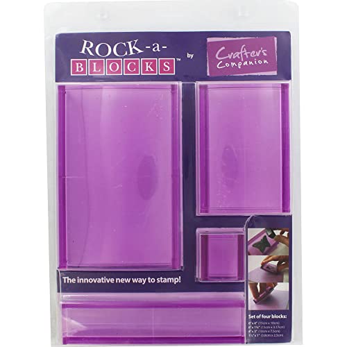 Crafter's Companion - Stempelblock Rock-A-Block Set, Lila, 4 Stück Crafter's Companion - Stempelblock Rock-A-Block Set, Lila, 4 Stück von Crafter's Companion