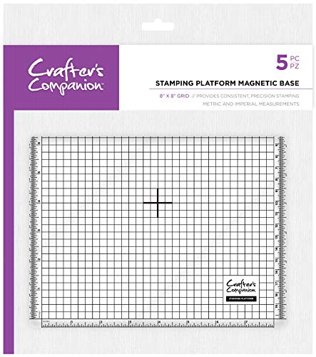 Crafter's Companion CC-TOOL-MAGBASE 8" x 8" Stempelplattform Magnetfuß, Farblos von Crafter's Companion