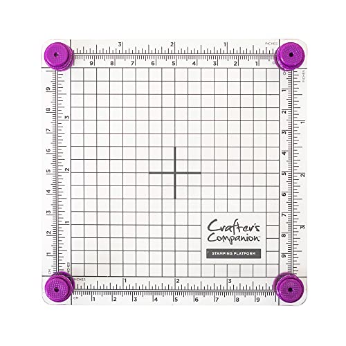 Crafter's Companion CC-TOOL-STPLAT4 Stanzplattform 10.2 x 10.2 cm, Gummi, Transparent, 4" x 4" von Crafter's Companion