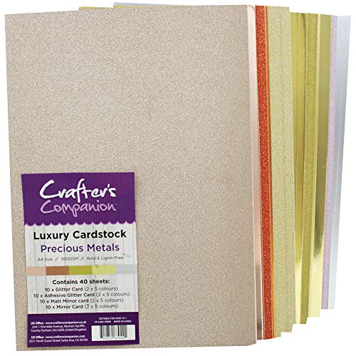 Crafter's Companion Luxus Karton Pack Karte 29.6 x 21 x 10.5 cm Edelmetalle - Precious Metals von Crafter's Companion