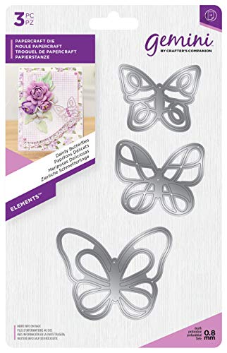 Crafter's Companion GEM-MD-ELE-DBUT Gemini Sterben-Elemente Zierliche Schmetterlinge-Dainty Butterflies, Metall, Multi-Colour, Einheitsgröße von Crafter's Companion