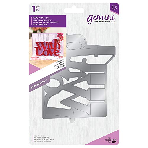 Crafter's Companion GEM-MD-EXP-POP-WLO Gemini Form Ausdrücke Herausspringen Mit Liebe-with Love, One Colour, Einheitsgröße von Crafter's Companion