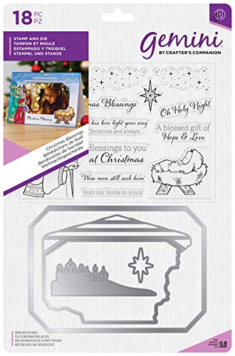 Crafter's Companion GEM-STD-CHBLE Gemini Stempel und Stempelsatz Für Cardmaking und Scrapbooking Weihnachtssegen, Multi-Colour, 7 x 5 inches von Crafter's Companion