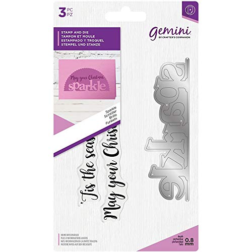 Crafter's Companion GEM-STD-SPL Gemini Festlich Stempel und Stempelsatz Glitzern, Papier, Multi, Einheitsgröße von Crafter's Companion