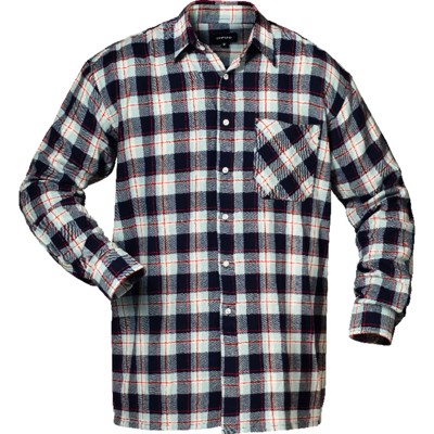 Flanellhemd VIRGINIA 1733,marineblau/hellblau, Größe 4H von Craftland