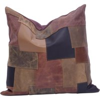 Melbourne Leder Co Echtleder Patchwork Kissenbezug Lederkissen Vintage Tan von CraftluxeAustralia