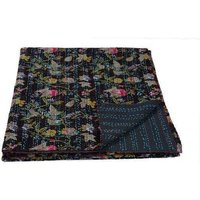 Handgenähte Kantha Quilt Tagesdecke Aus Indien von CraftofindiaArt