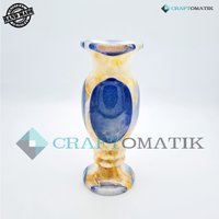 Royal Vase | Marmorvase Blumentopf Marmorstein 1, 1 Kg |Handgefertigt Home Decor Vs01-Bl von Craftomatik