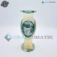 Royal Vase | Marmorvase Blumentopf Marmorstein 1, 1 Kg |Handgefertigt Home Decor Vs01-Gn von Craftomatik