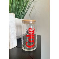 Cola-Bierglas Dose | Cola Mini Becher Glaskaffeetasse Sodaglas Coca Tasse Individuelle Mit Bambusdeckel Cola-Bierglas Dose | Cola Mini Becher Glaskaffeetasse Sodaglas Coca Tasse Individuelle Mit Bambusdeckel von CraftsWithSuz