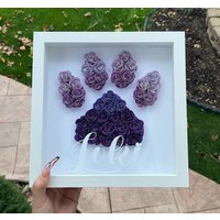 Hund Pfote Blumen Schattenbox | Papierblumenkasten Geschenk Für Hundeliebhaber, Weihnachten Hunde Mama Haustier-Memorial-Geschenk-Rahmen Hund Pfote Blumen Schattenbox | Papierblumenkasten Geschenk Für Hundeliebhaber, Weihnachten Hunde Mama Haustier-Memorial-Geschenk-Rahmen von CraftsWithSuz