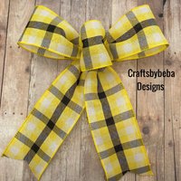 Bumblebee Farbe Dekorative Bögen/Set 6 Karo Milos Gelb Und Schwarz Sommer Plaid Dekor von CraftsbyBeba