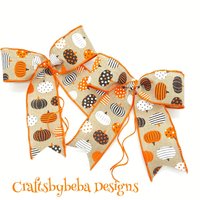 Ernte Dekorative Bögen/Set 6 Orange Und Schwarze Kürbis Dekor Herbst Wunderlicher Druck von CraftsbyBeba