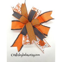 Halloween Dekorative Schleife/Orange Kürbis Dekor Laterne Und Schwarz Kranz von CraftsbyBeba