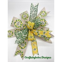 Lemon Laterne Schleife/Gelb Und Grün Dekorative Hello Wreath Bow Sommer Frühlingszitrone Dekor von CraftsbyBeba