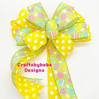 Osterkranz Schleife/Pastellfarben Zierschleife Ostereier Dekor Polkadots Und Eier Gemusterte Dekorative von CraftsbyBeba