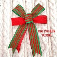 Weihnachten Dekorative Bögen/Set 6 Rote Und Grüne Weihnachtsstreifen Weihnachtsbaum Weihnachts von CraftsbyBeba