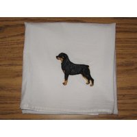 Maschinenbesticktes Rotweiler Mehlsack Geschirrtuch von CraftsbyJeanJanisch