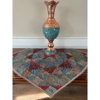 Elegante Seide Terme Tischdecke ترمه ابرٌشم زر بافت von CraftsbyNahid