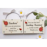 Set Von Zwei Lehrer Und Lehrassistenten Danke Geschenk Twin Plaques/Zeichen Set Von Zwei Lehrer Und Lehrassistenten Danke Geschenk Twin Plaques/Zeichen von Craftworksdirect