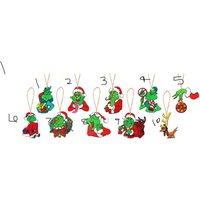 3Er Set Tiered Tablett, Mini Holz Grüner Kerl, 2Er Set, Weihnachtszwerge, Weihnachtswichtel, Weihnachtswichtel Für Perlengirlanden von CraftyBundlesStudio