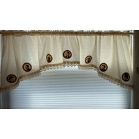 Zauberer Von Oz Schauspielern, Aufgenähte Sepia Tonaufkleber, Fensteraufkleber Valance 13 X 42 in Permanent Press Musslin. Ooak Mit Vintage von CraftyByNatureStore