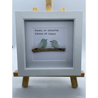 Seeglas Kunst Rahmen Zitat Immer Meine Tochter Für Immer Mein Freund Seaglass Vögel Gerahmt, Wohnkultur. Geschenk Geburtstag Mutter Familie Love von CraftyCleave
