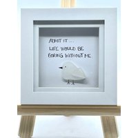 Seeglas Kunstrahmen Zitat Gib Es Leben Langweilig Ohne Mich Lustiges Kunst Gerahmt, Wohnkultur. Geschenk Original Kunstwerk Cornish Seaglass Seeglas Kunstrahmen Zitat Gib Es Leben Langweilig Ohne Mich Lustiges Kunst Gerahmt, Wohnkultur. Geschenk Original Kunstwerk Cornish Seaglass von CraftyCleave