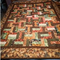 Herbst Patchwork Werfen Quilt von CraftyHollowQuilts