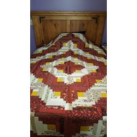 Log Cabin Full Size Quilt von CraftyHollowQuilts