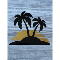 Island Sunset Vinyl Aufkleber/sticker Design 2 von CraftyImageGB