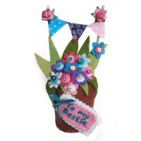 Filz Blumentopf Personalisiert "To My Bestie' Freundschaft Geschenk von CraftyJoDesigns