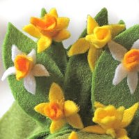 Filz-Narzisse Blumentopf Handgemachte Frühlingsdekoration von CraftyJoDesigns