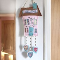 Gestickter Filz-Haus-Ornament Willkommen Zu Hause von CraftyJoDesigns