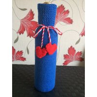Freundgeschenk/Dankeschön - Geschenktasche Flaschentasche Handgestricktes Einzigartiges Geburtstagsgeschenk von CraftyKnittedToppers