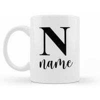 Benutzerdefinierte Initiale Und Name Tasse | Namenstasse Personalisierte Monogramm Buchstabe Brautjungfer Becher Geburtstagstasse Kaffee von CraftySouzasLLC