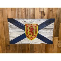 Nova Scotia Flagge Schiffe Nach Kanada - Handgemachtes Altholz Canada New Scotland von CraigMoodieDesigns