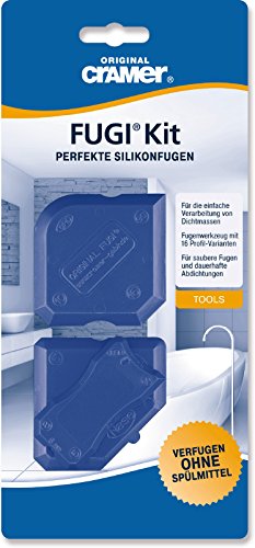 Cramer Fugi 3er-Fugenset, Fugenwerkzeug mit 16 Profil-Varianten, für Glatte, Raue, Gewellte Oberflächen, Silikonfugen, 66145 4 von Cramer