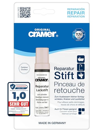 Cramer Lackstift bahamabeige 250 Emaille, Keramik, Acryl - Sanitärlack für Badewannen, Waschbecken, Fliesen von Cramer