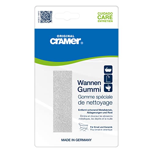 Cramer Wannen-Gummi Spezialreiniger - entfernt Metallabrieb, hartnäckige Ablagerungen und Rost auf Keramik/Emaille Waschbecken & Badewanne, Fliesen, kratzfrei Cramer Wannen-Gummi Spezialreiniger - entfernt Metallabrieb, hartnäckige Ablagerungen und Rost auf Keramik/Emaille Waschbecken & Badewanne, Fliesen, kratzfrei von Cramer