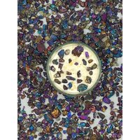 Blockage Clearing | Chalcopyrit Kristall Infused Kerze Boho Dekor Rosen von CranasLight